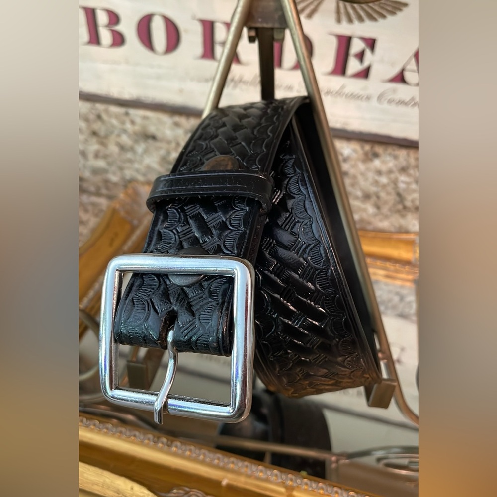 Basket Weave Synthetic Leather Belt By Sinatra